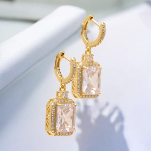 Shimmer and Shine: Discover Our 18k Gold Plated Sterling Silver Earrings with Cubic Zirconia Accents - Shop Now! - Image 5