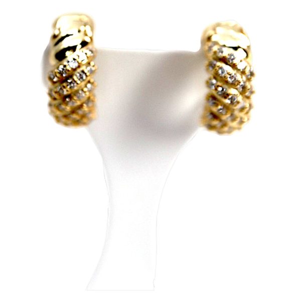 Gold Plated Small Hoops with Sparkling Cubic Zirconium - Elegant and Affordable! - Image 5