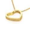 Shine Bright with our 18K Gold Plated Heart Pendant with Cubic Zirconia - Sterling Silver Beauty! - Image 2