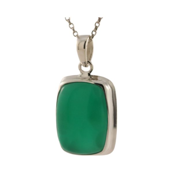 Discover the Elegance of Green Onyx: Sterling Silver Pendant for a Timeless Look - Image 5