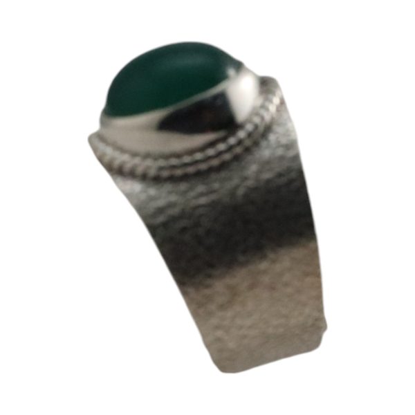 Genuine Green Onyx Sterling Silver Ring - Image 7