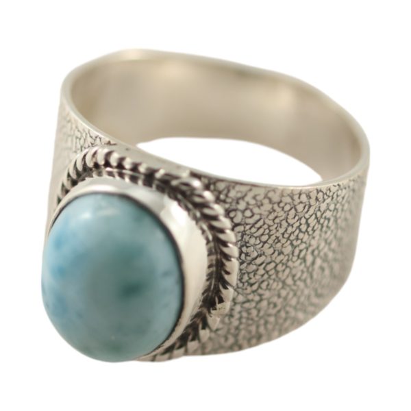 Discover the Stunning Beauty of Our Genuine Larimar Sterling Silver Ring - Shop Now! - Image 6