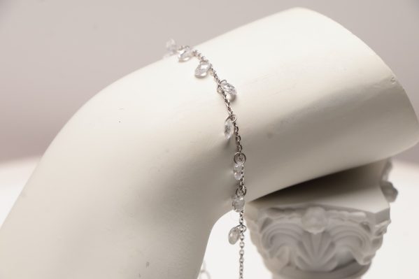 Upgrade Your Style with our Stunning Sterling Silver CZ Chain Bracelet - Shop Now! - Image 9