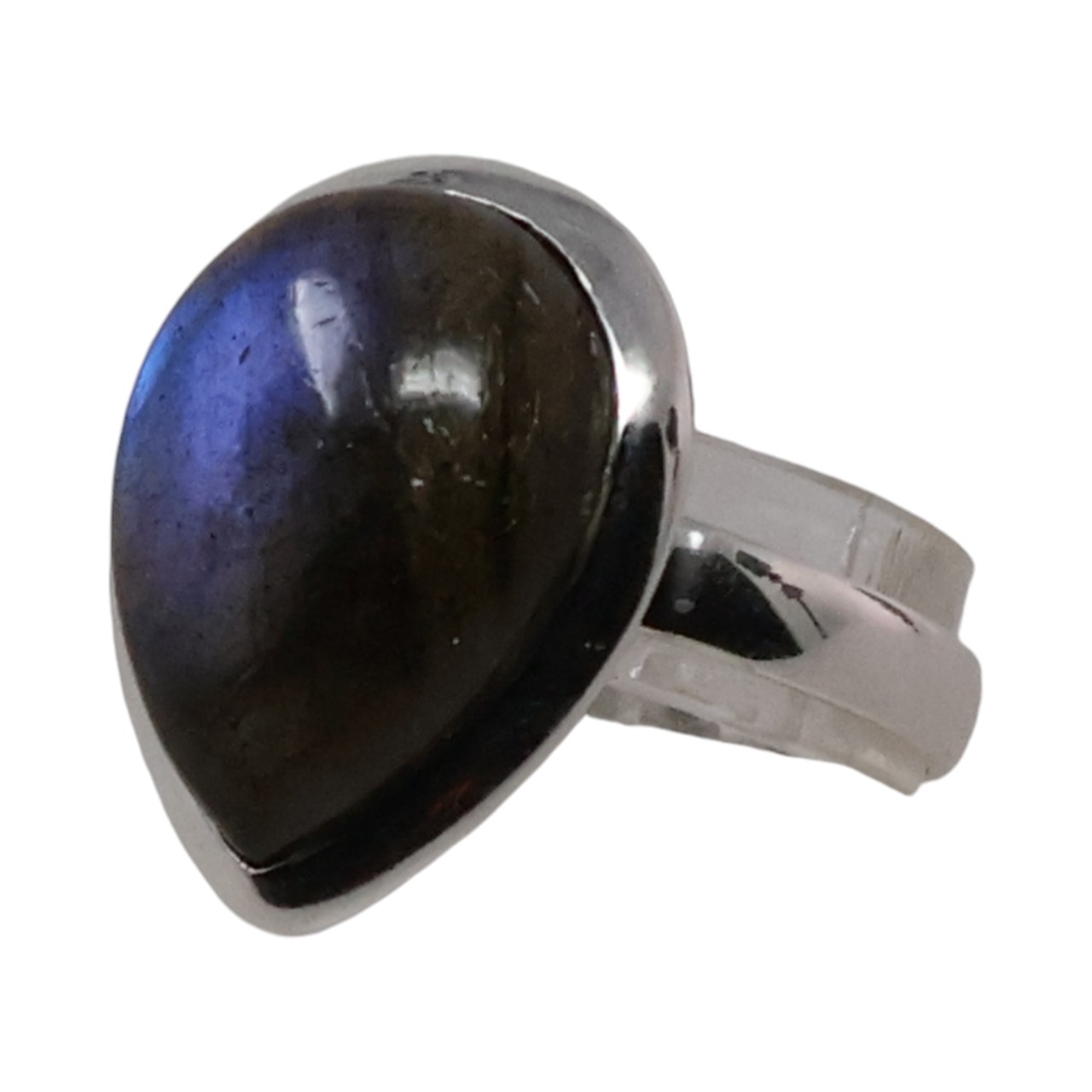Beauty of a Tear Drop Shape Labradorite Ring | Handcrafted Gemstone Jewelry - Image 2