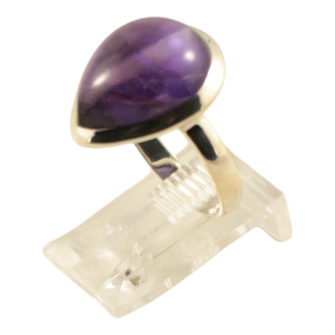 Stunning Tear Drop Shape Amethyst Gemstone Ring: Elevate Your Style with this Unique Piece | Shop Now - Image 8