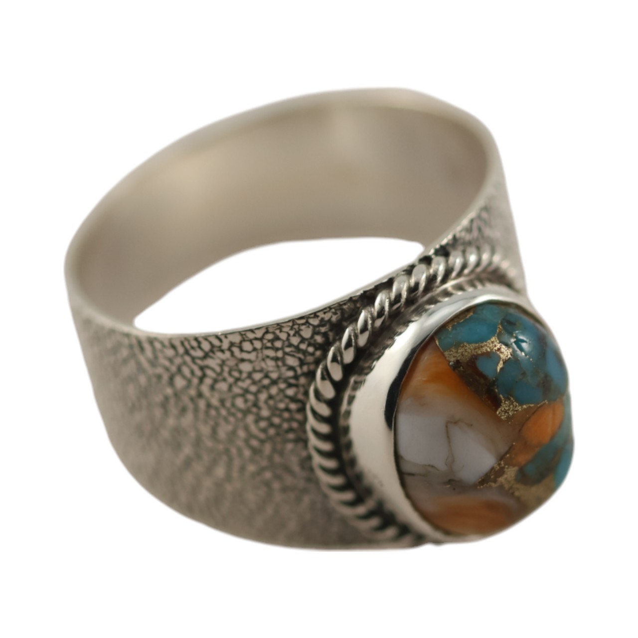 Shop the Must-Have Genuine Copper Oyster Turquoise Ring | Handcrafted in Sterling Silver - Image 6
