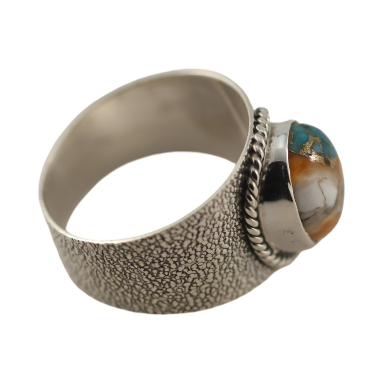 Shop the Must-Have Genuine Copper Oyster Turquoise Ring | Handcrafted in Sterling Silver - Image 3