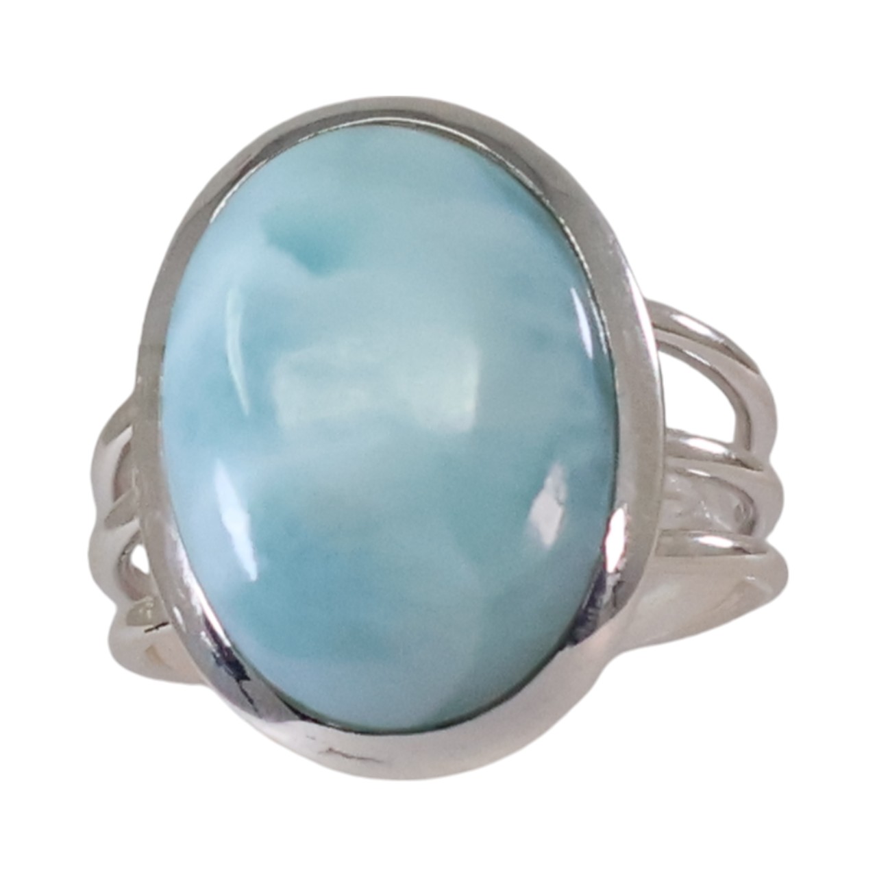 Stunning Silver Larimar Ring: Add Elegance to Your Style!