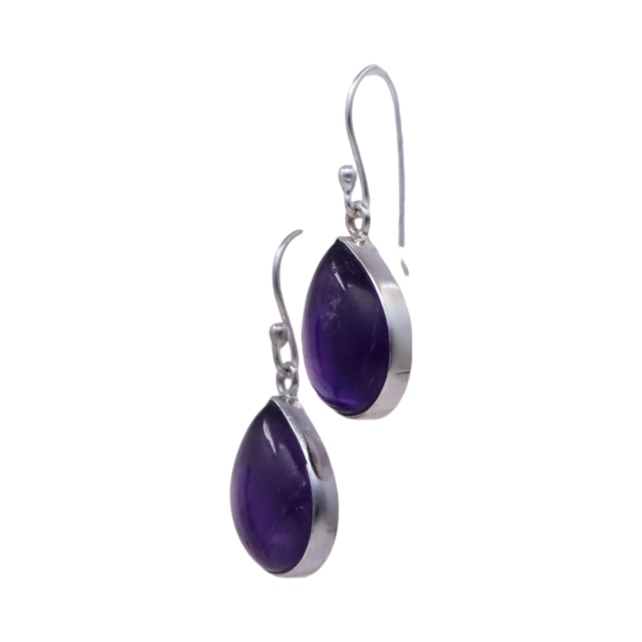 Amethyst Sterling Silver Drop Earrings - Limited Time Offer! - Image 5