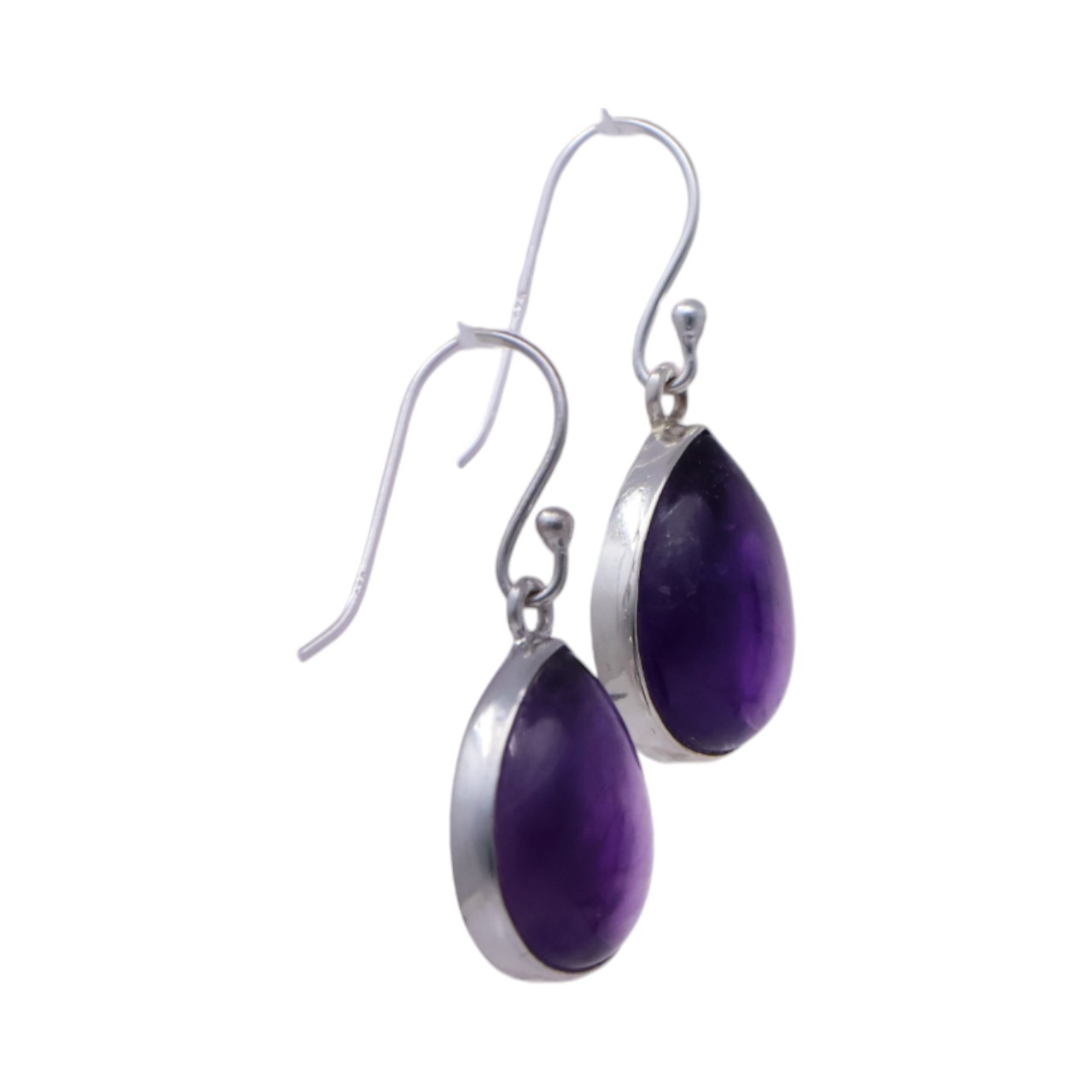Amethyst Sterling Silver Drop Earrings - Limited Time Offer! - Image 3