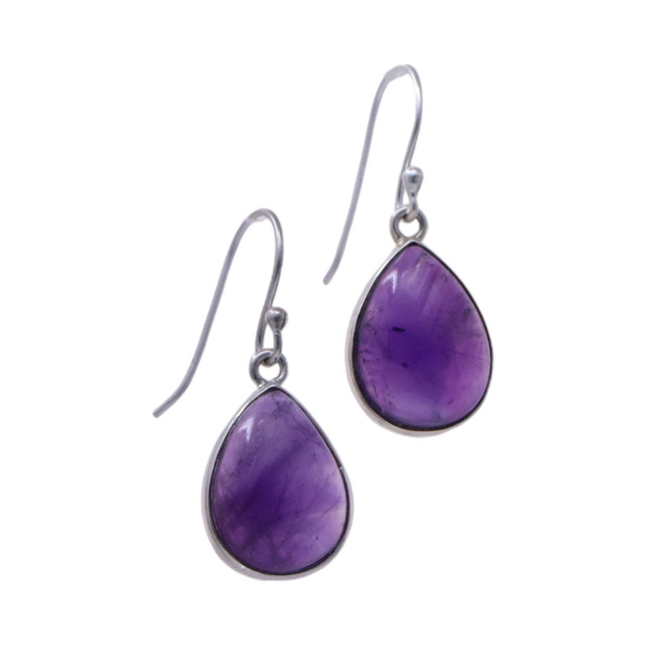 Amethyst Sterling Silver Drop Earrings - Limited Time Offer!