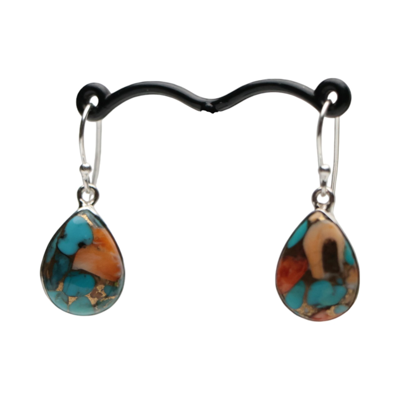 Oyster Copper Turquoise Earrings - Image 4