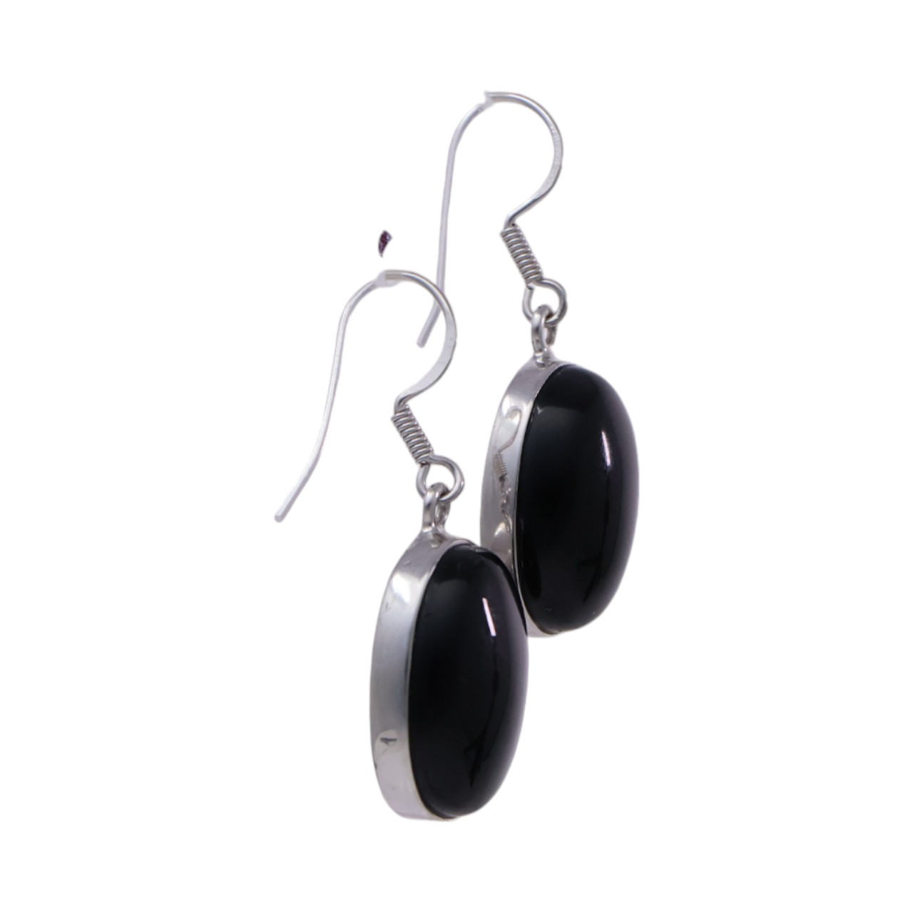 Stunning Black Onyx Oval Earrings - Enhance Your Style With Distinctive Elegance! - Image 4