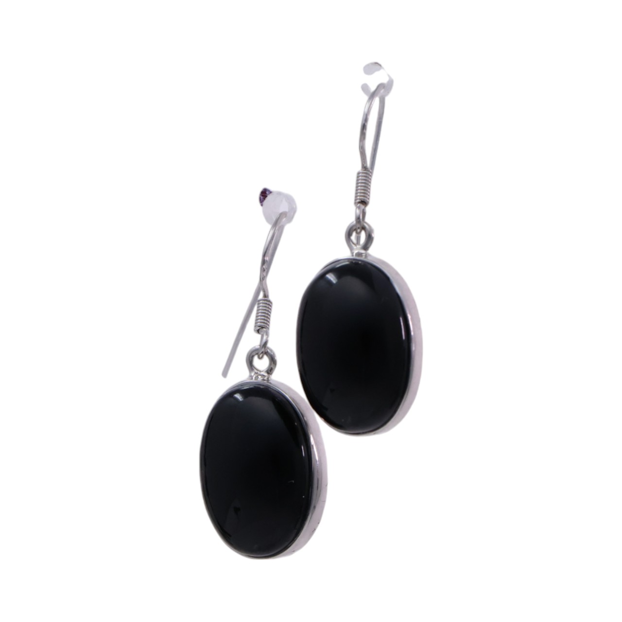 Stunning Black Onyx Oval Earrings - Enhance Your Style With Distinctive Elegance! - Image 3