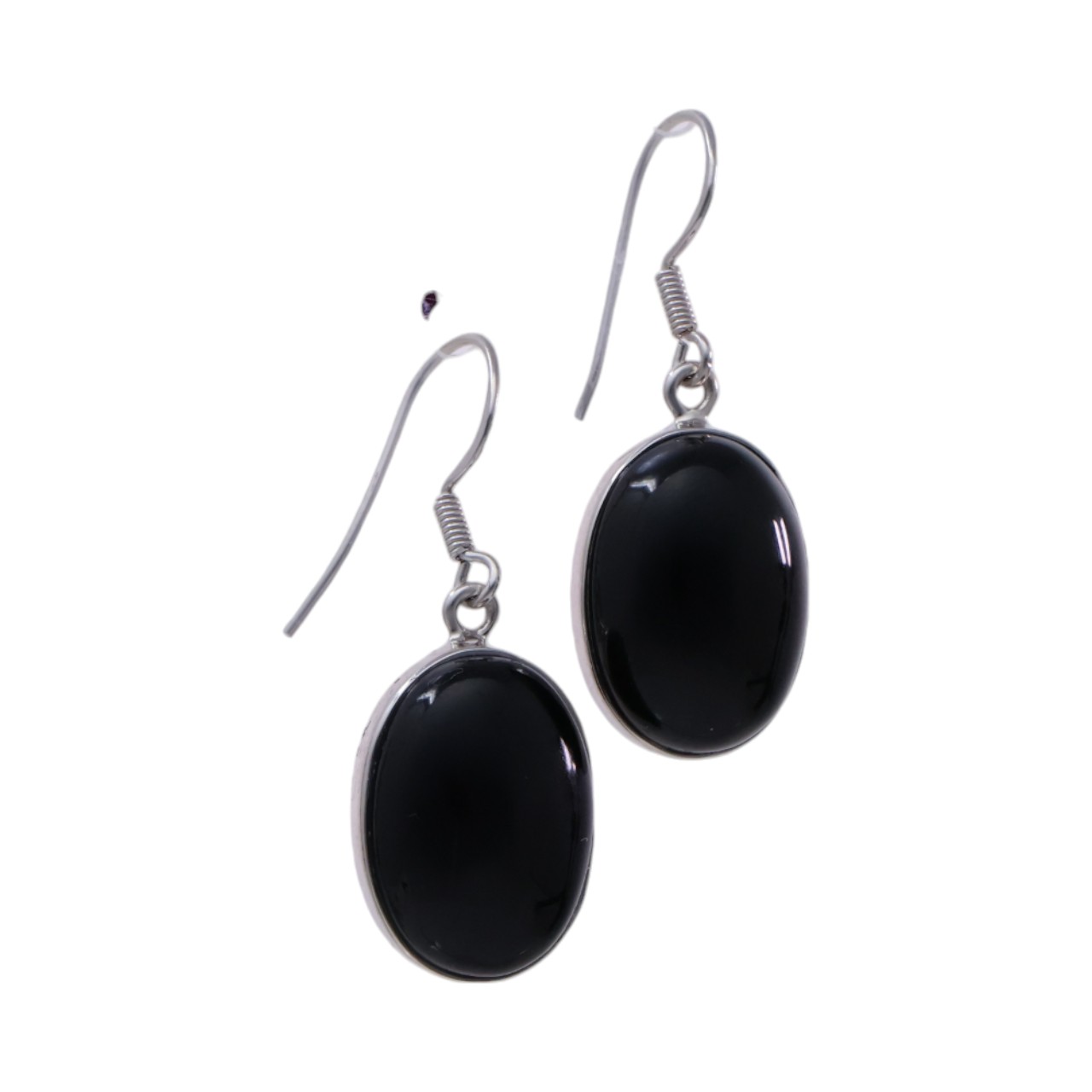 Stunning Black Onyx Oval Earrings - Enhance Your Style With Distinctive Elegance!
