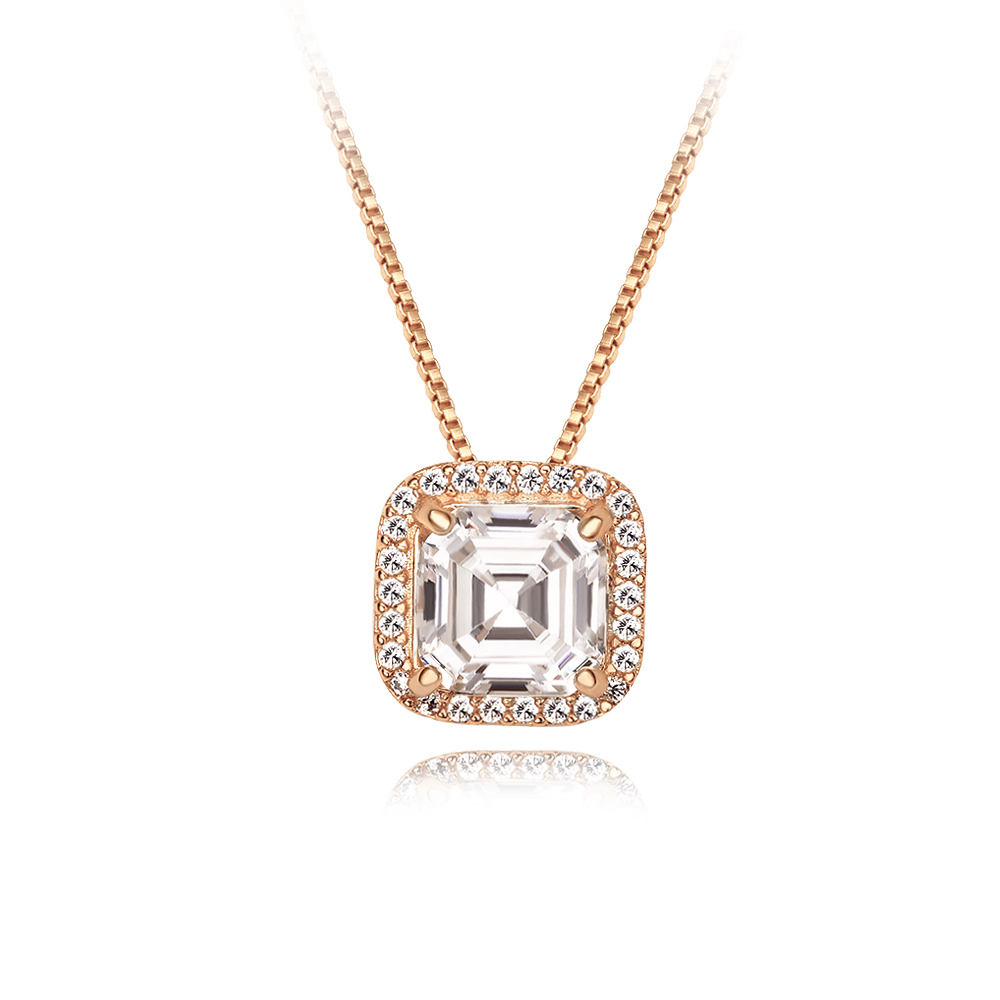 Shine Bright with Our Large 18k Gold Plated CZ Necklace – Sterling Silver Base and Encrusted with Dazzling CZ Stones for Extra Sparkle!