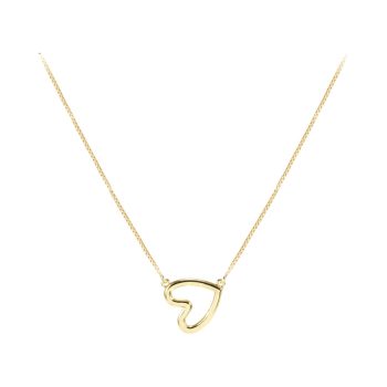 Shine Bright with Our Stunning 18k Gold Plated Heart Necklace | Sterling Silver Must-Have!