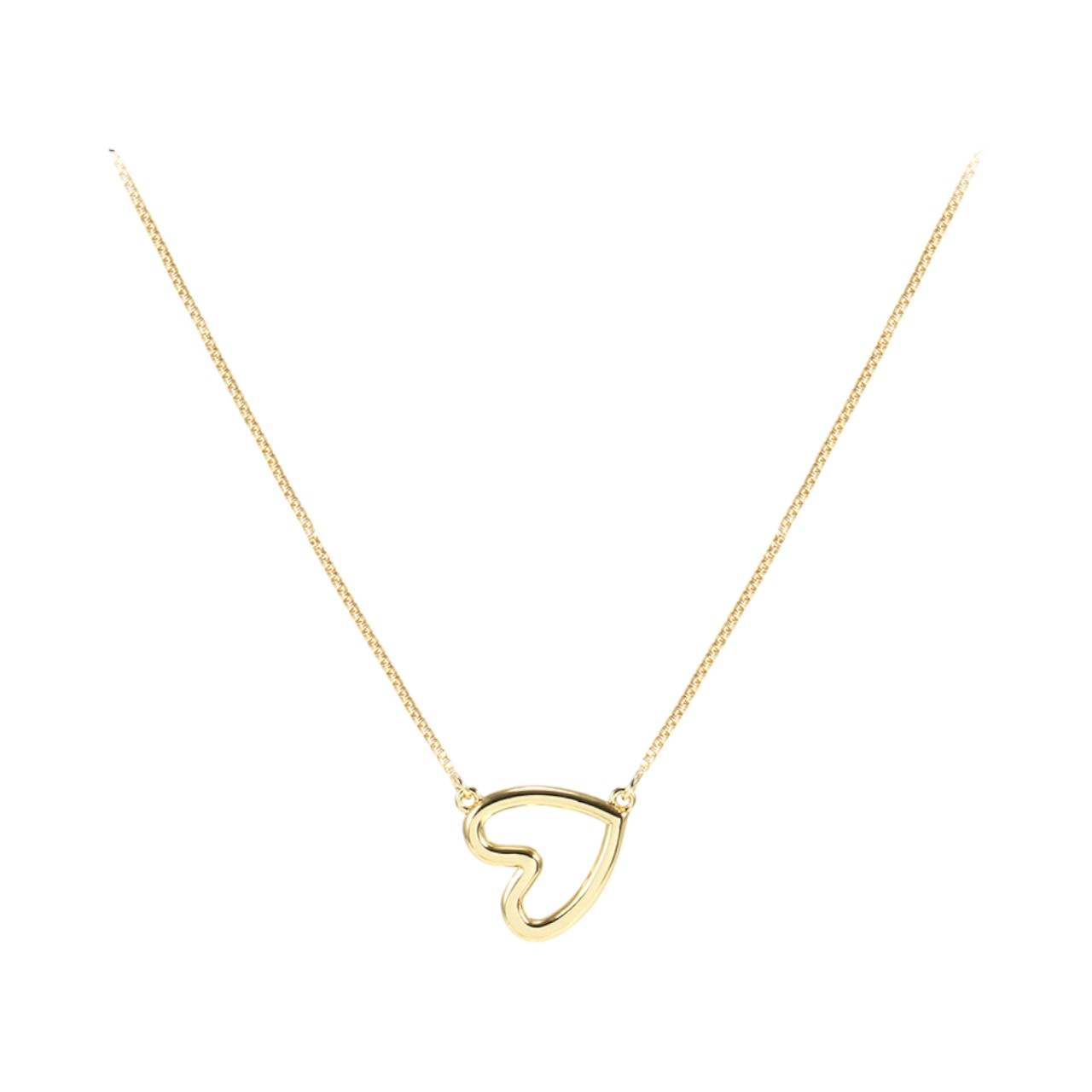 Shine Bright with Our Stunning 18k Gold Plated Heart Necklace | Sterling Silver Must-Have!