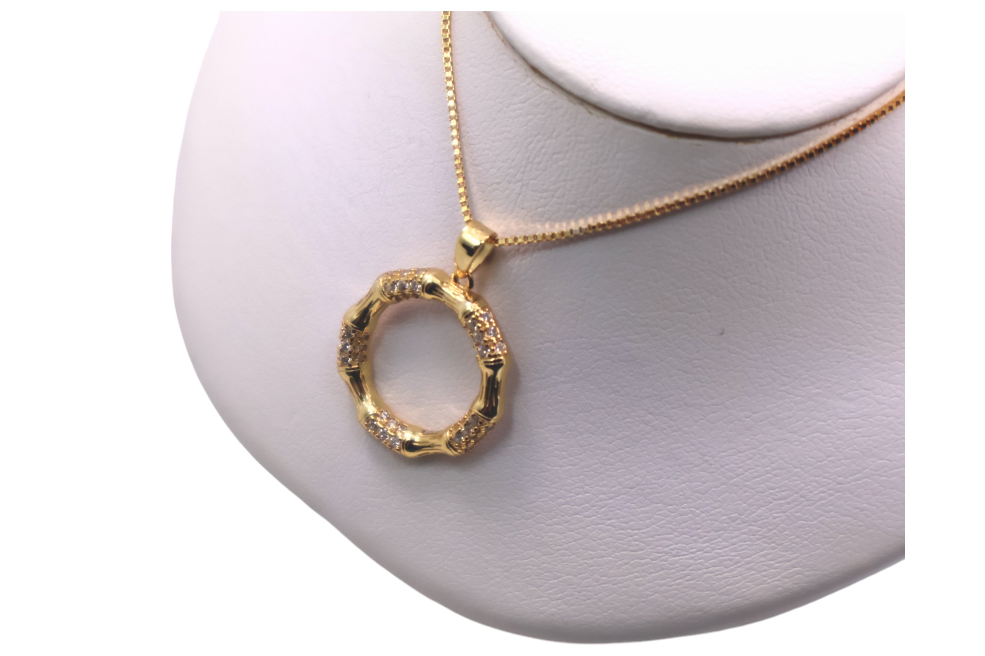 Get Sparkling Style with our 92.5 Sterling Silver Gold Plated CZ Necklace!